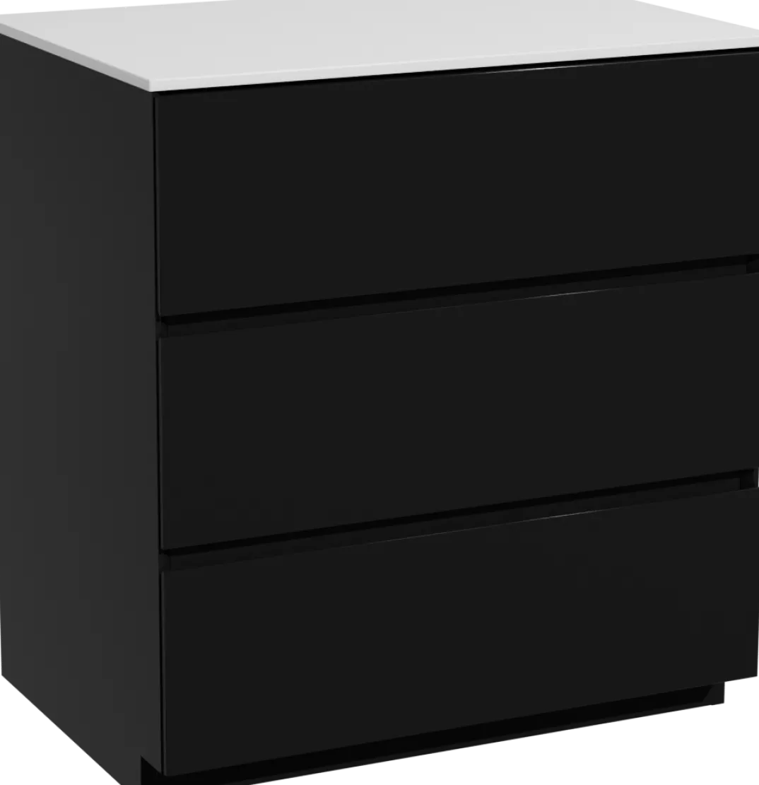 Storke Edge badkamermeubel met Tavola wastafelblad voor waskom(men)