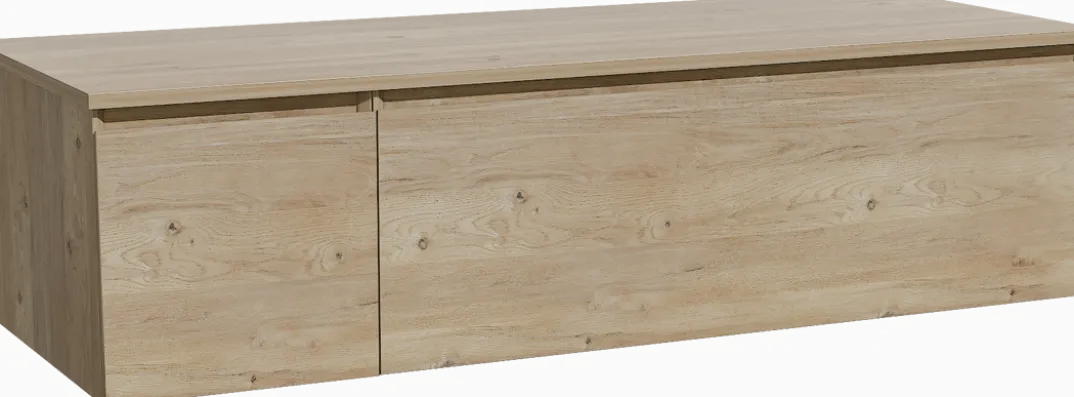Storke Edge badkamermeubel met Panton wastafelblad voor waskom(men)