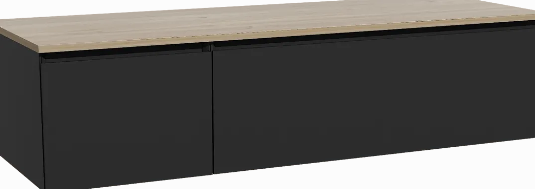 Storke Edge badkamermeubel met Panton wastafelblad voor waskom(men)