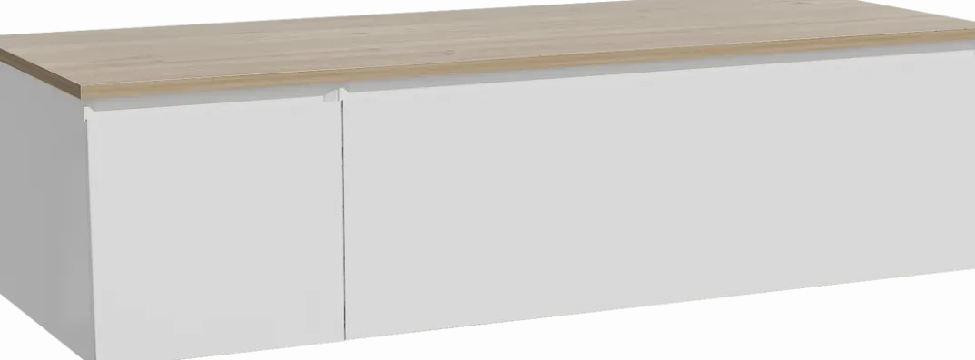 Storke Edge badkamermeubel met Panton wastafelblad voor waskom(men)