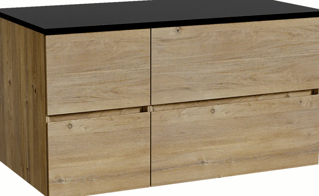 Storke Edge badkamermeubel met Panton wastafelblad voor waskom(men)