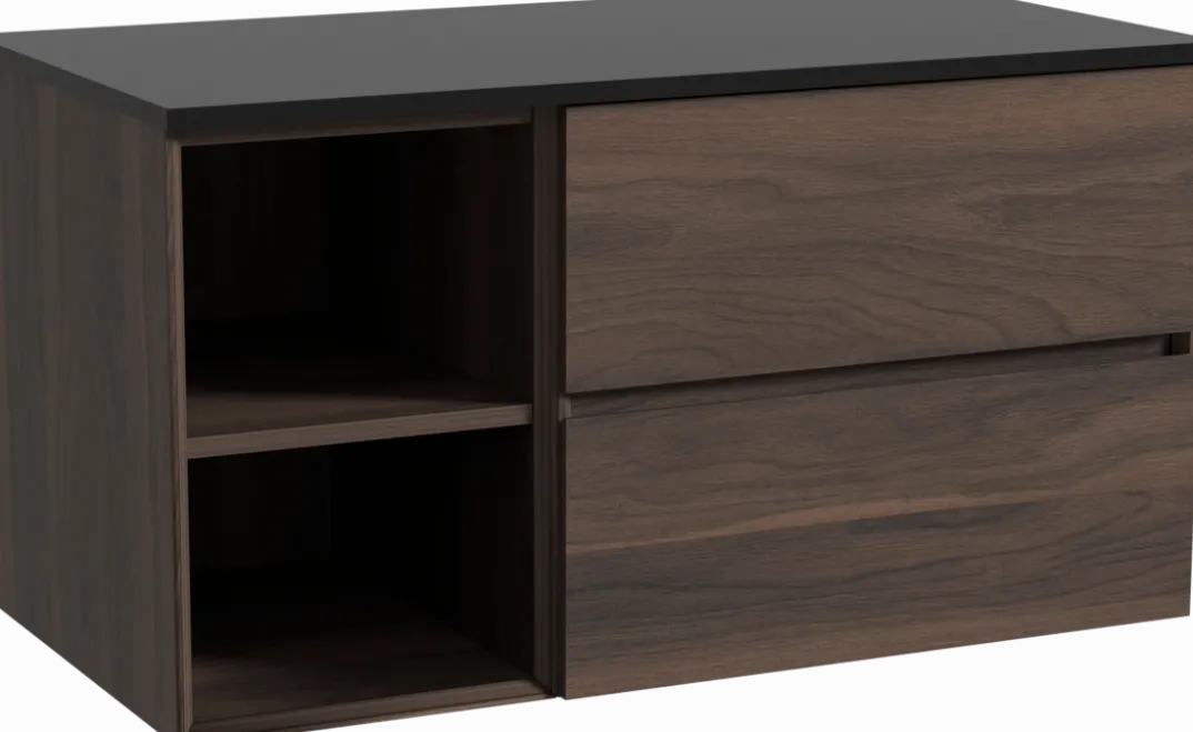 Storke Edge badkamermeubel met Panton wastafelblad voor waskom(men)