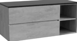 Storke Edge badkamermeubel met Panton wastafelblad voor waskom(men)