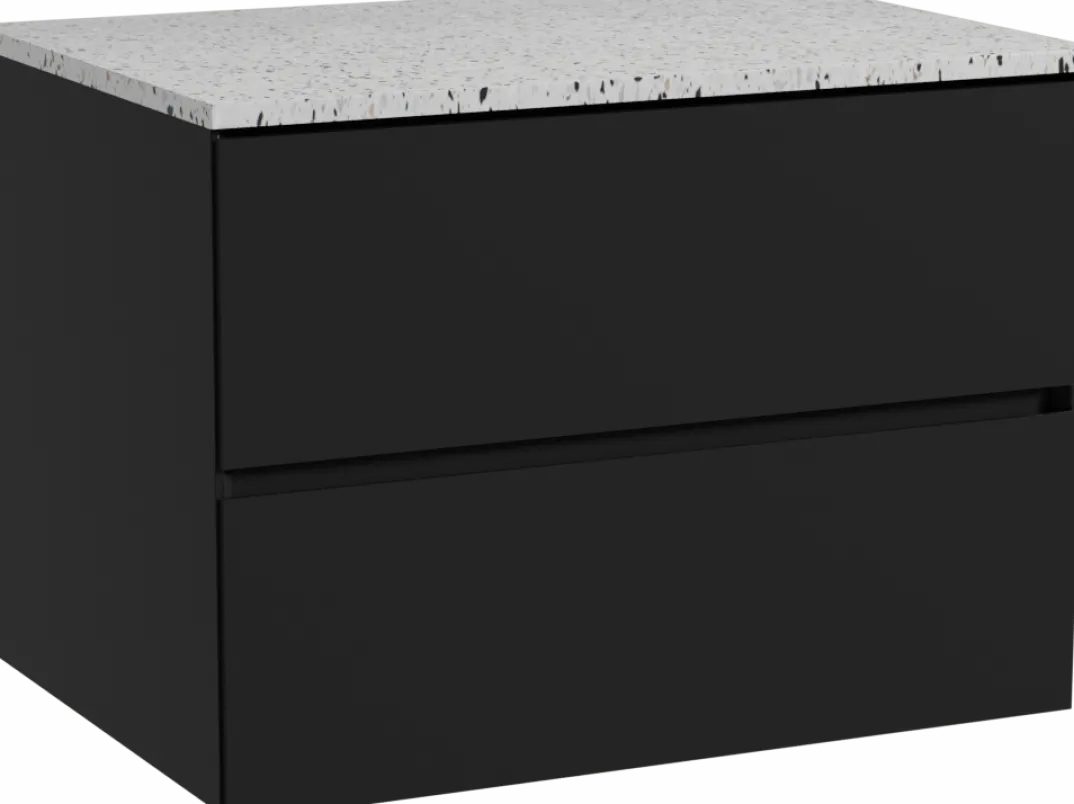 Storke Edge badkamermeubel met Tavola wastafelblad voor waskom(men)