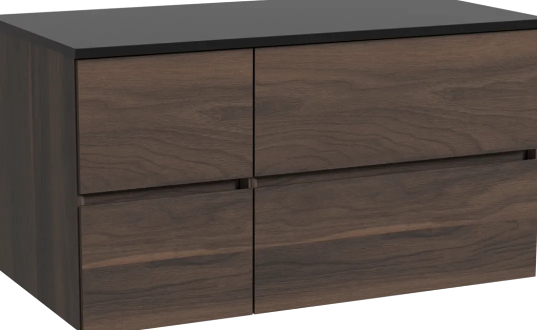 Storke Edge badkamermeubel met Panton wastafelblad voor waskom(men)