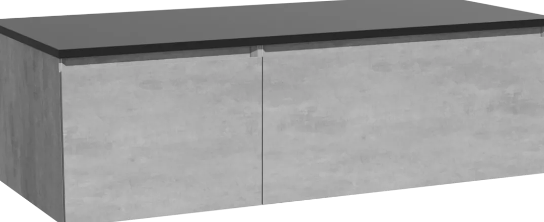 Storke Edge badkamermeubel met Panton wastafelblad voor waskom(men)