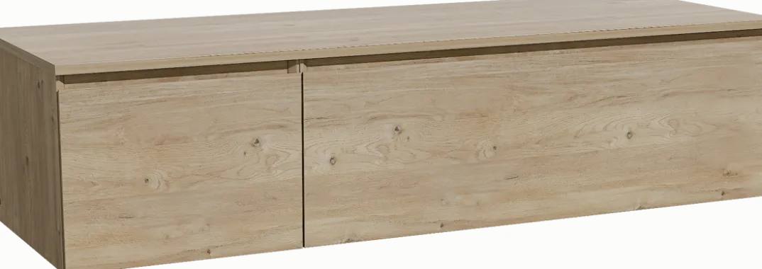 Storke Edge badkamermeubel met Panton wastafelblad voor waskom(men)