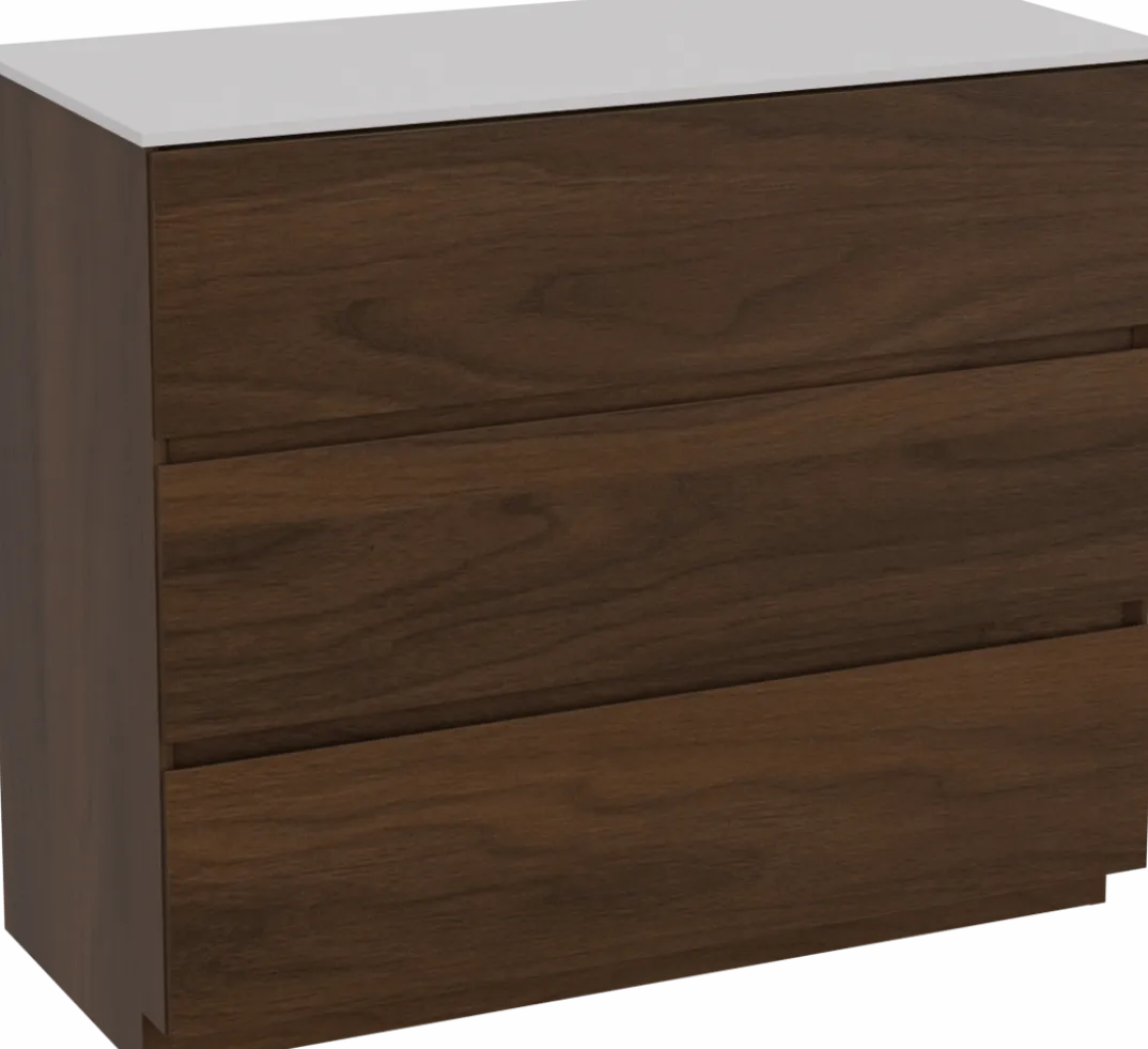 Storke Edge badkamermeubel met Tavola wastafelblad voor waskom(men)