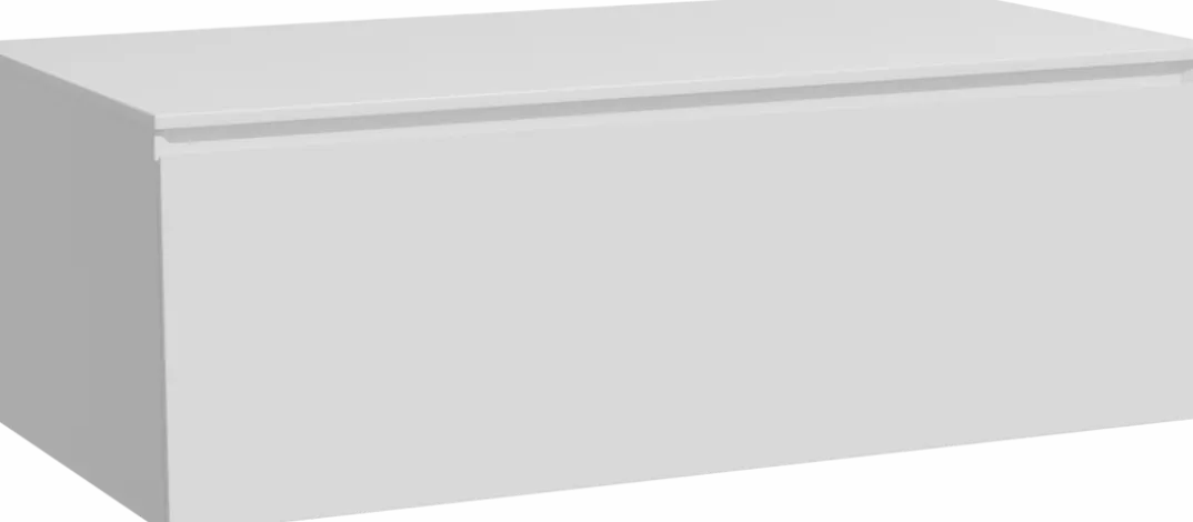 Storke Edge badkamermeubel met Tavola wastafelblad voor waskom(men)