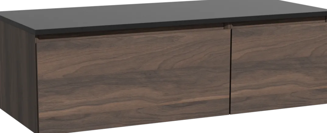 Storke Edge badkamermeubel met Panton wastafelblad voor waskom(men)
