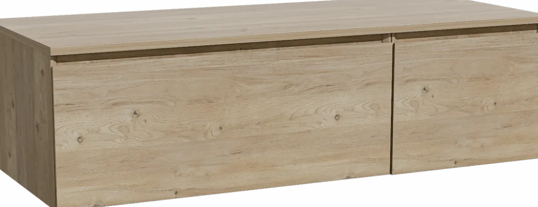 Storke Edge badkamermeubel met Panton wastafelblad voor waskom(men)