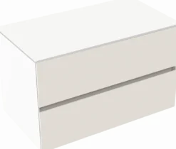 Storke Edge badkamermeubel met Tavola wastafelblad voor waskom(men)