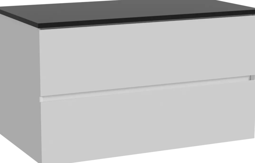 Storke Edge badkamermeubel met Panton wastafelblad voor waskom(men)
