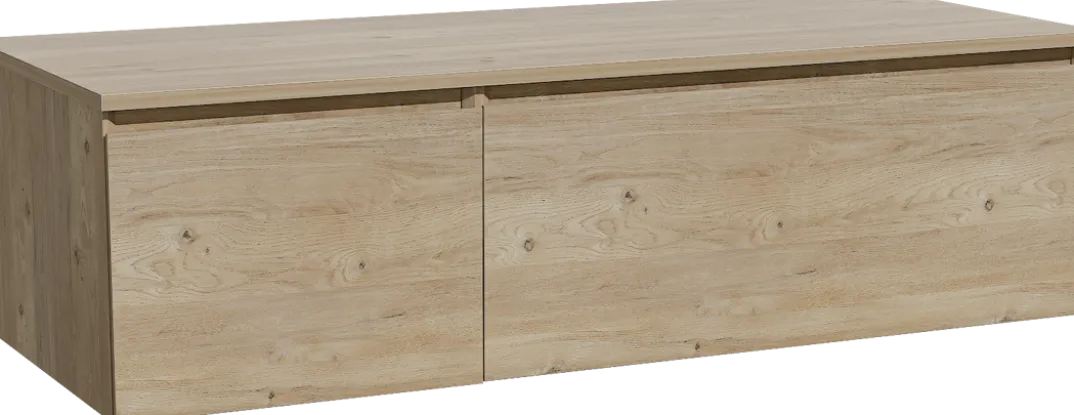 Storke Edge badkamermeubel met Panton wastafelblad voor waskom(men)