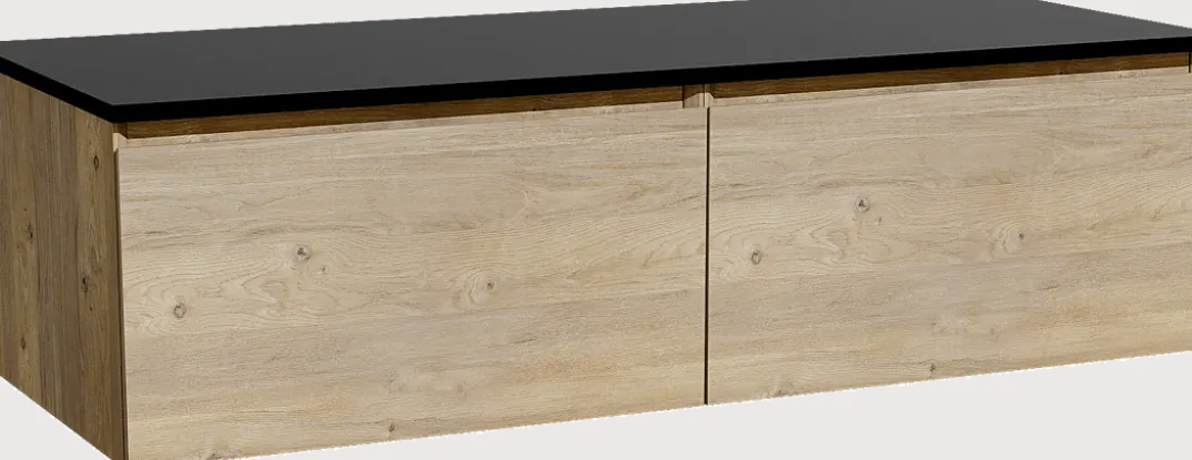 Storke Edge badkamermeubel met Panton wastafelblad voor waskom(men)