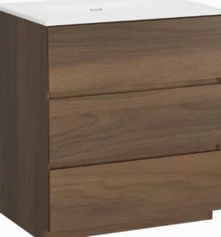Storke Edge badkamermeubel met Kera wastafel, afvoerplug inbegrepen