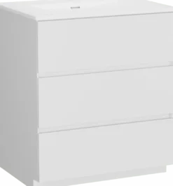 Storke Edge badkamermeubel met Kera wastafel, afvoerplug inbegrepen