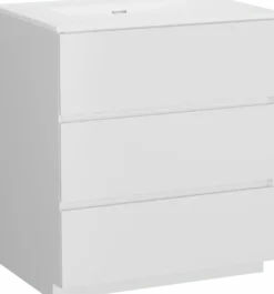 Storke Edge badkamermeubel met Kera wastafel, afvoerplug inbegrepen