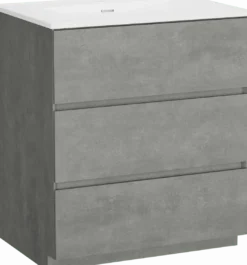 Storke Edge badkamermeubel met Kera wastafel, afvoerplug inbegrepen