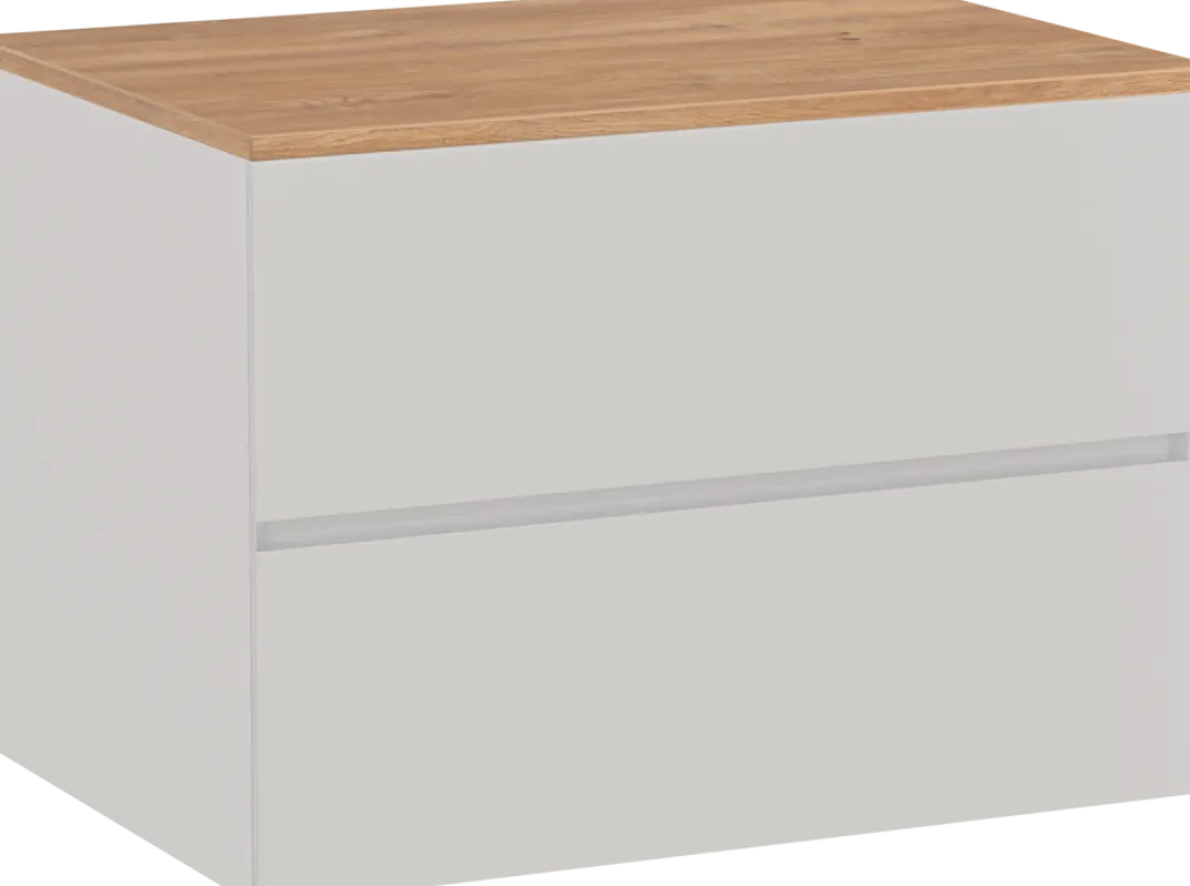 Storke Edge badkamermeubel met Panton wastafelblad voor waskom(men)