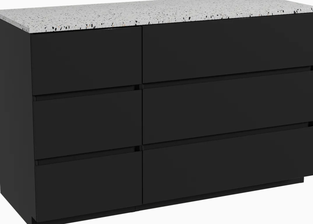 Storke Edge badkamermeubel met Tavola wastafelblad voor waskom(men)