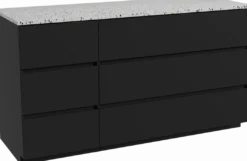 Storke Edge badkamermeubel met Tavola wastafelblad voor waskom(men)