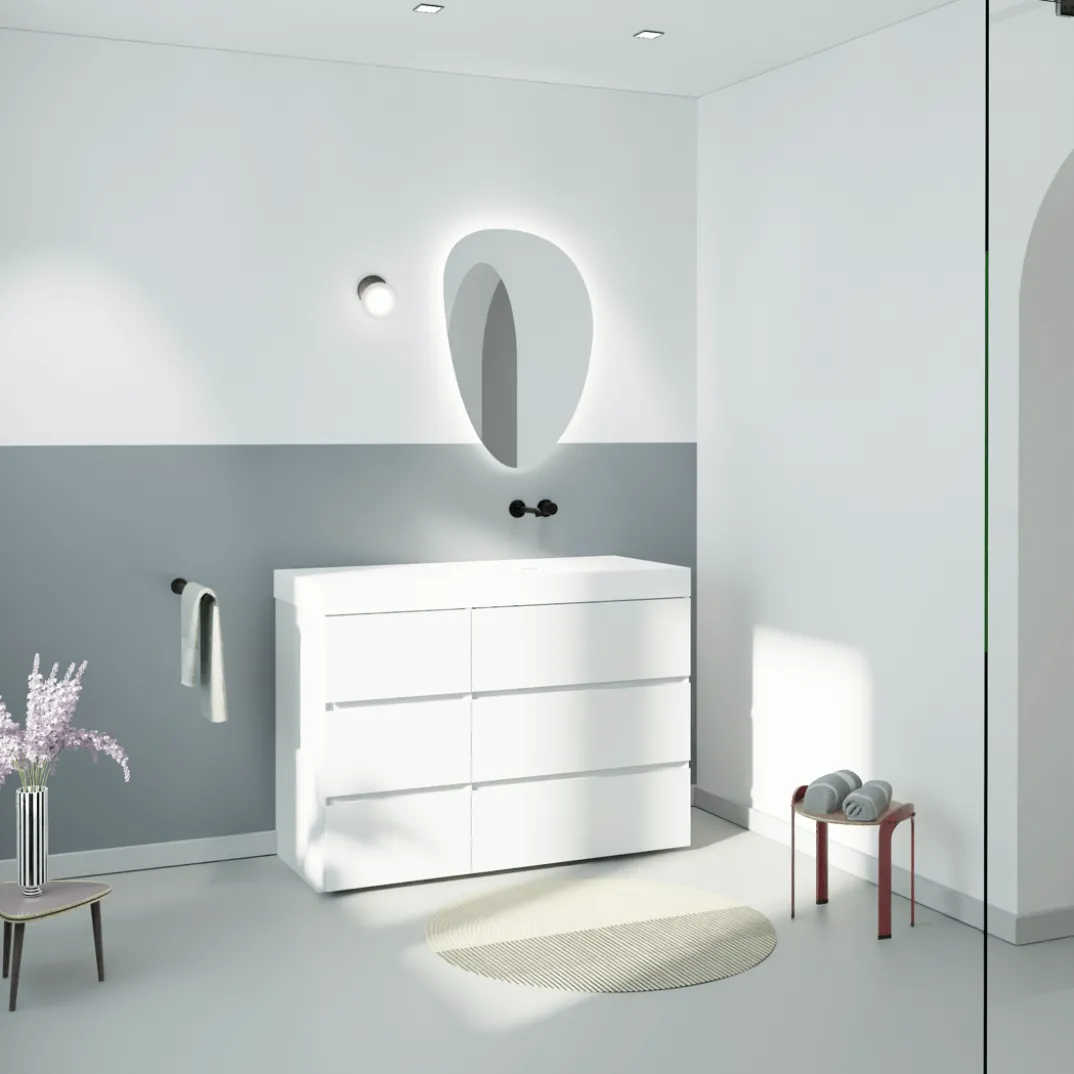 Storke Edge badkamermeubel met Mata High wastafel