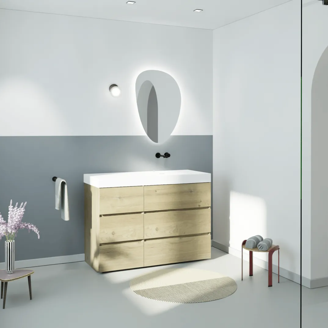 Storke Edge badkamermeubel met Mata High wastafel