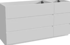 Storke Edge badkamermeubel met Tavola wastafelblad voor waskom(men)