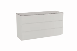 Storke Edge badkamermeubel met Tavola wastafelblad voor waskom(men)