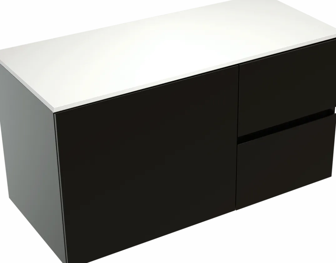 Storke Edge badkamermeubel met Tavola wastafelblad voor waskom(men)