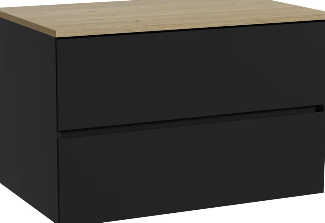 Storke Edge badkamermeubel met Panton wastafelblad voor waskom(men)