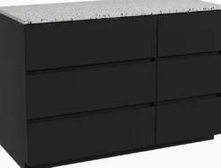 Storke Edge badkamermeubel met Tavola wastafelblad voor waskom(men)
