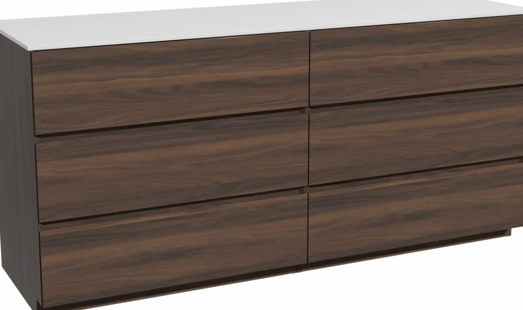 Storke Edge badkamermeubel met Tavola wastafelblad voor waskom(men)