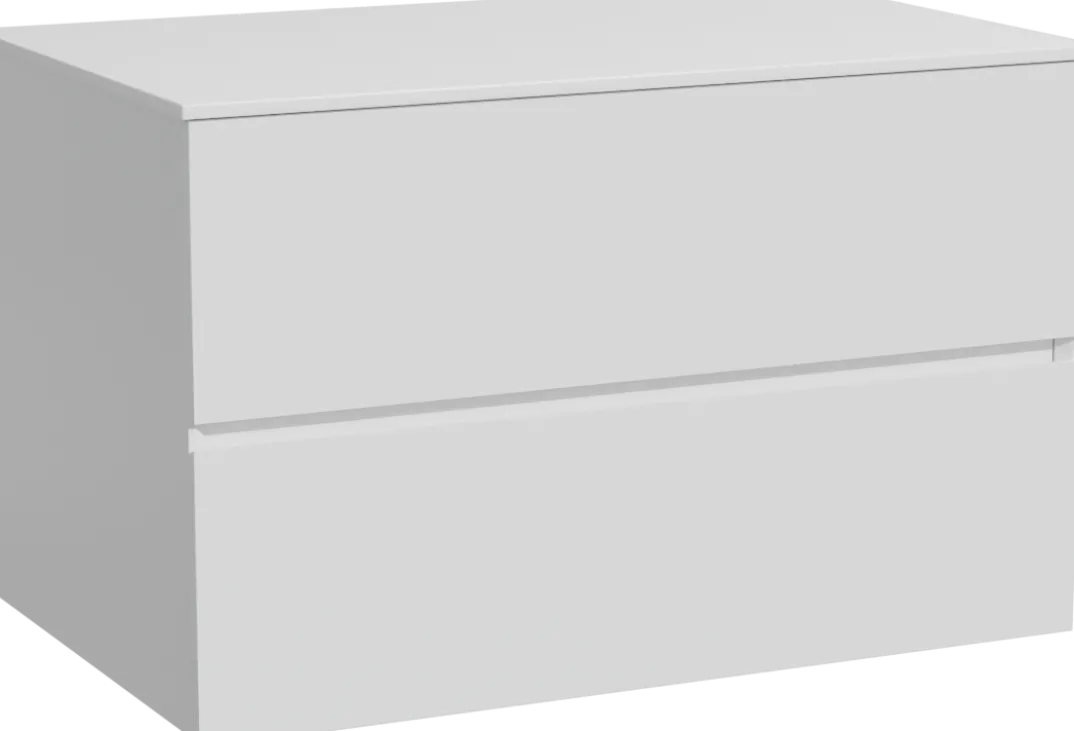 Storke Edge badkamermeubel met Tavola wastafelblad voor waskom(men)