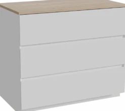 Storke Edge badkamermeubel met Panton wastafelblad voor waskom(men)