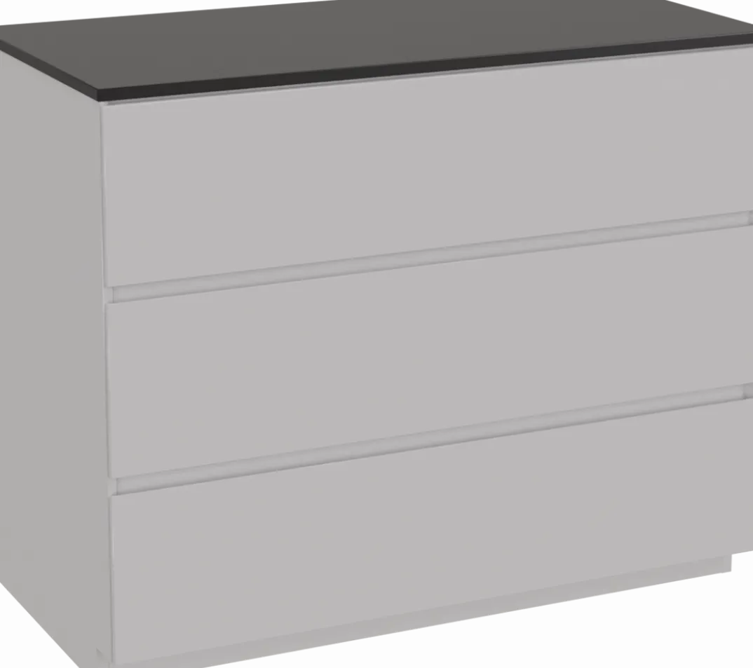 Storke Edge badkamermeubel met Panton wastafelblad voor waskom(men)