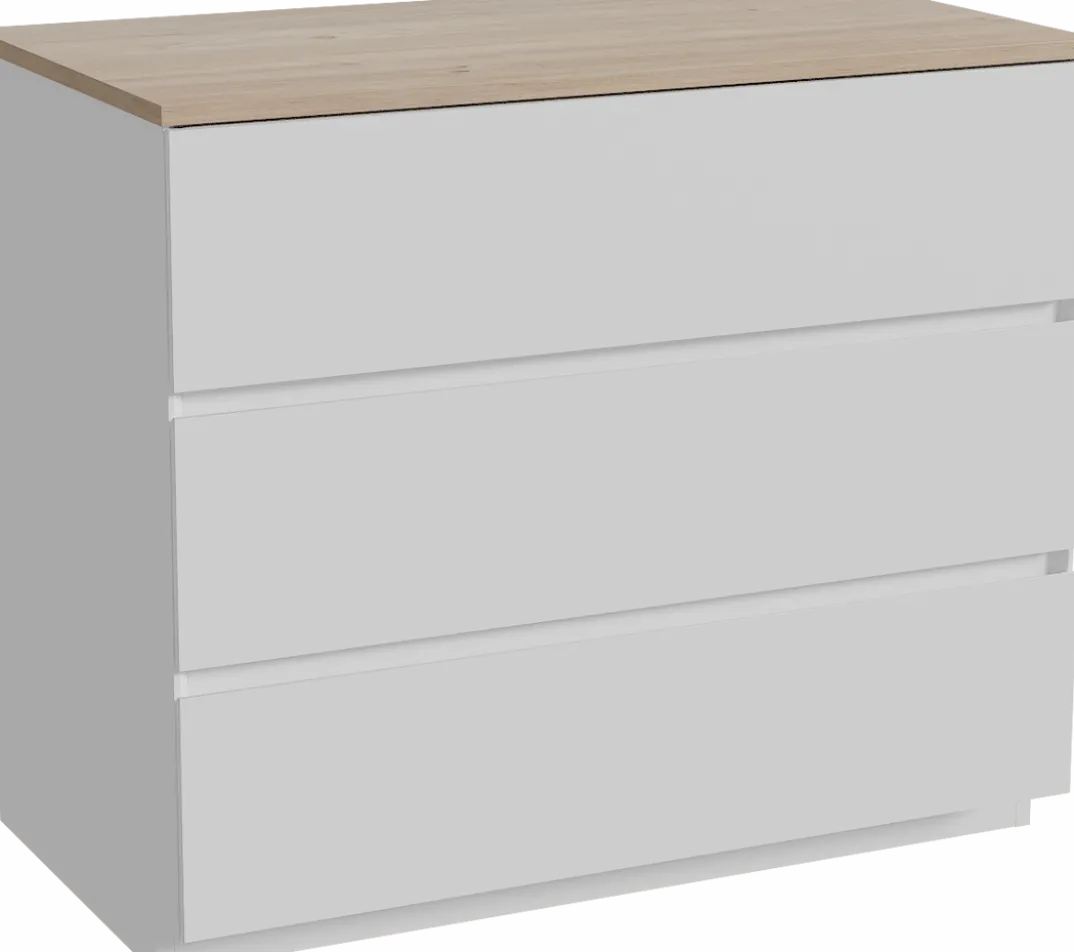 Storke Edge badkamermeubel met Panton wastafelblad voor waskom(men)