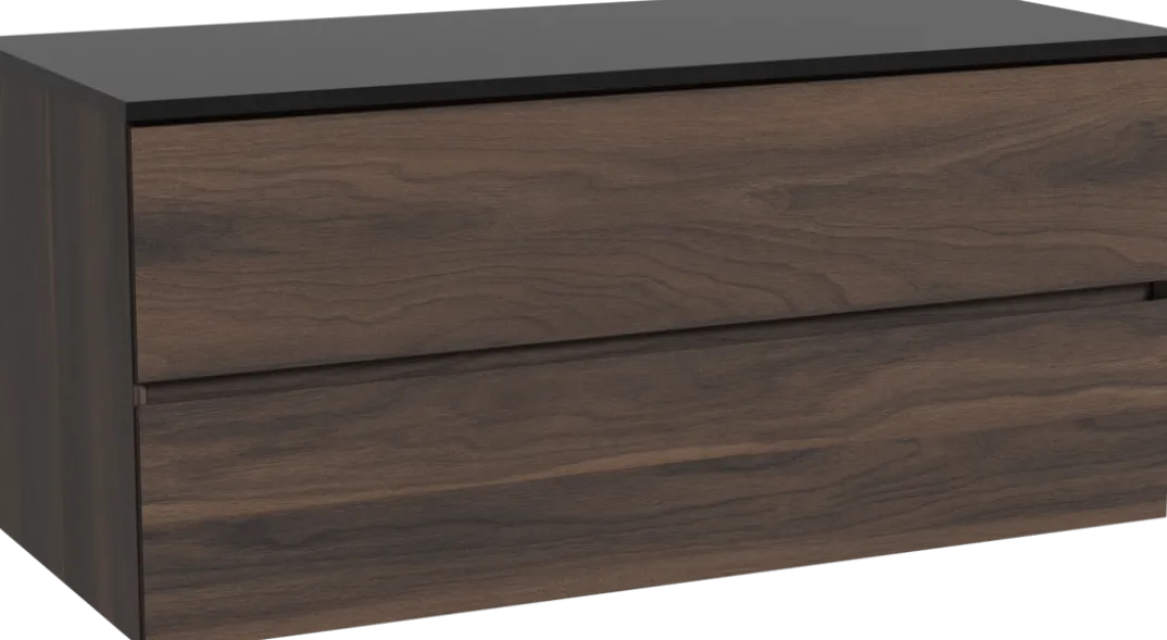 Storke Edge badkamermeubel met Panton wastafelblad voor waskom(men)