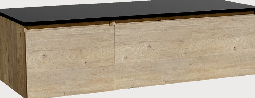 Storke Edge badkamermeubel met Panton wastafelblad voor waskom(men)