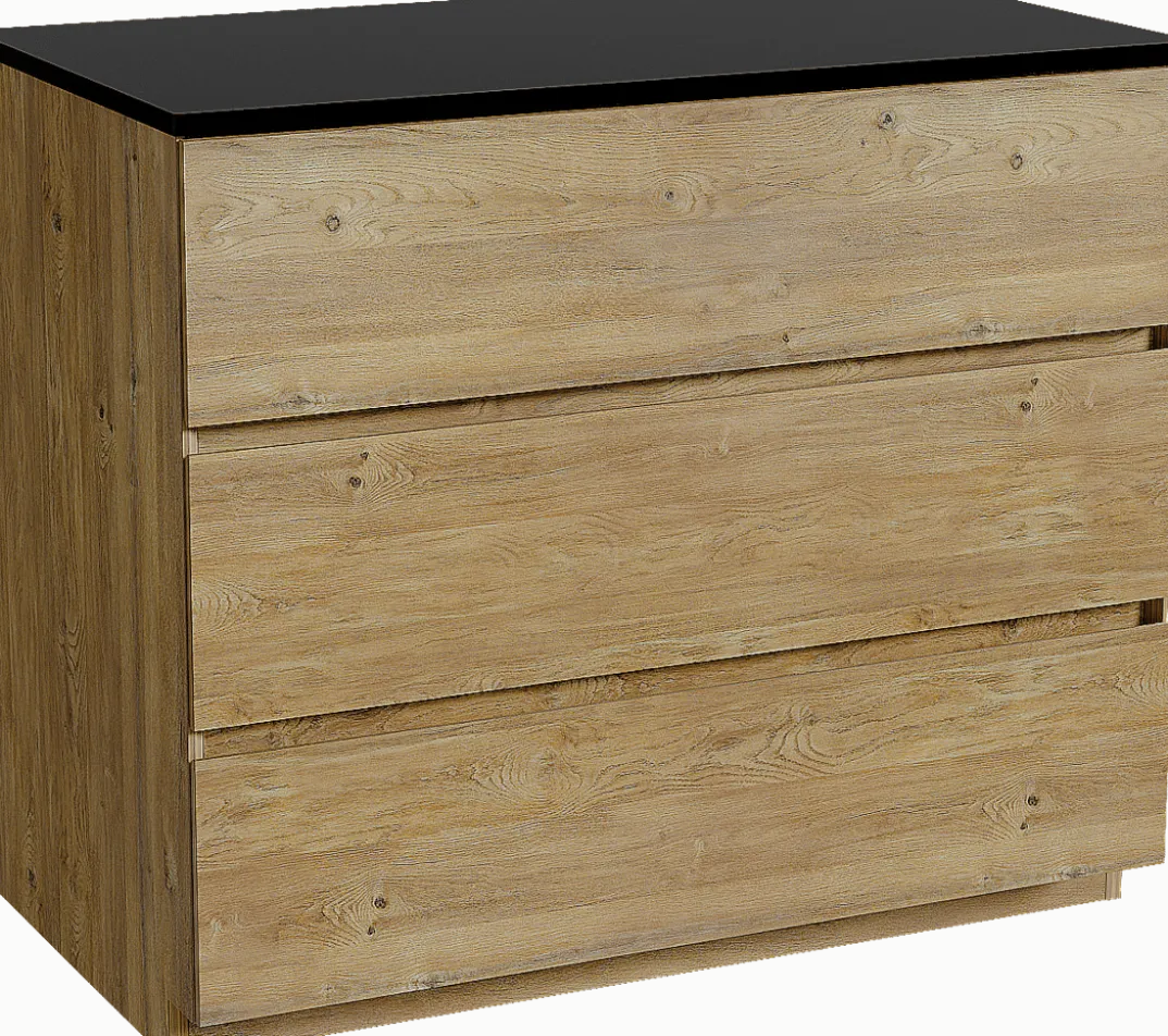 Storke Edge badkamermeubel met Panton wastafelblad voor waskom(men)