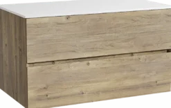 Storke Edge badkamermeubel met Tavola wastafelblad voor waskom(men)