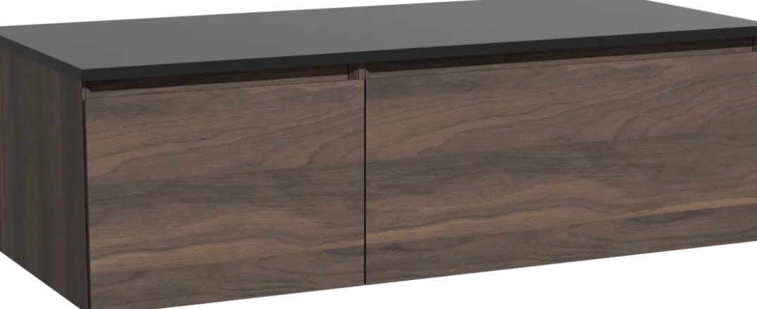 Storke Edge badkamermeubel met Panton wastafelblad voor waskom(men)