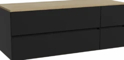 Storke Edge badkamermeubel met Panton wastafelblad voor waskom(men)