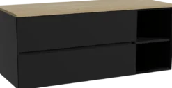 Storke Edge badkamermeubel met Panton wastafelblad voor waskom(men)