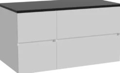 Storke Edge badkamermeubel met Panton wastafelblad voor waskom(men)