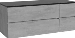 Storke Edge badkamermeubel met Panton wastafelblad voor waskom(men)