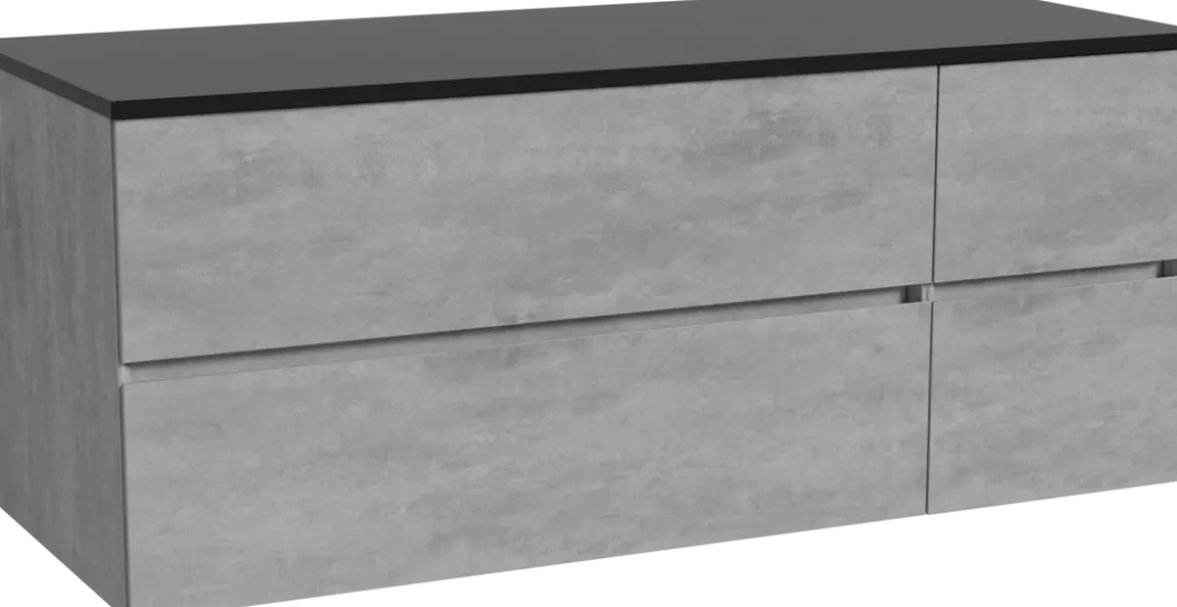 Storke Edge badkamermeubel met Panton wastafelblad voor waskom(men)