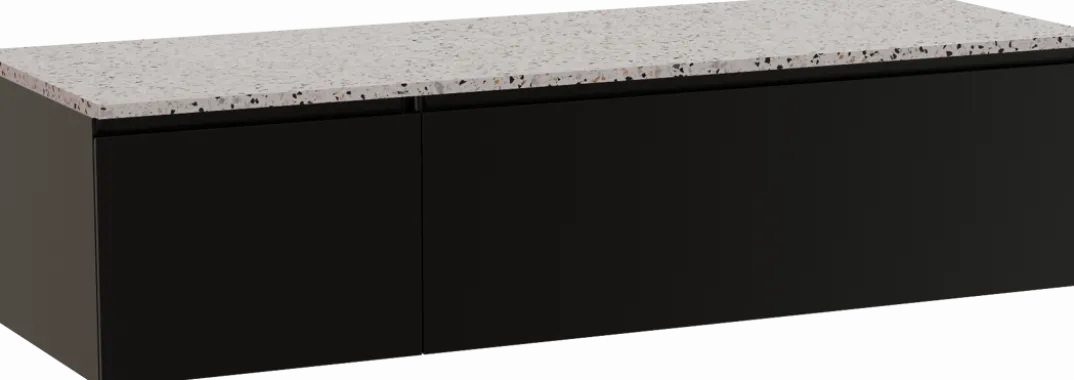 Storke Edge badkamermeubel met Tavola wastafelblad voor waskom(men)