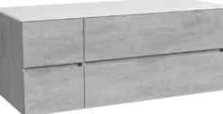 Storke Edge badkamermeubel met Tavola wastafelblad voor waskom(men)